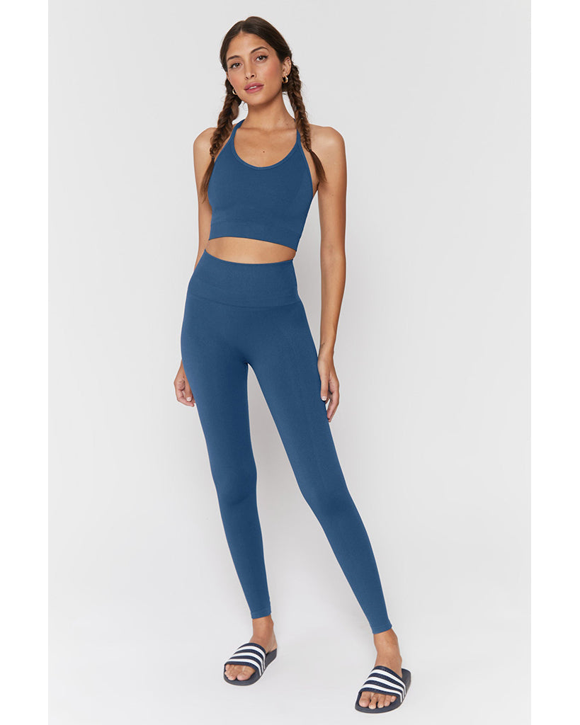 Spiritual Gangster Icon High Waist Legging - Womens -  Faded Navy - Activewear - Bottoms - Dancewear Centre Canada