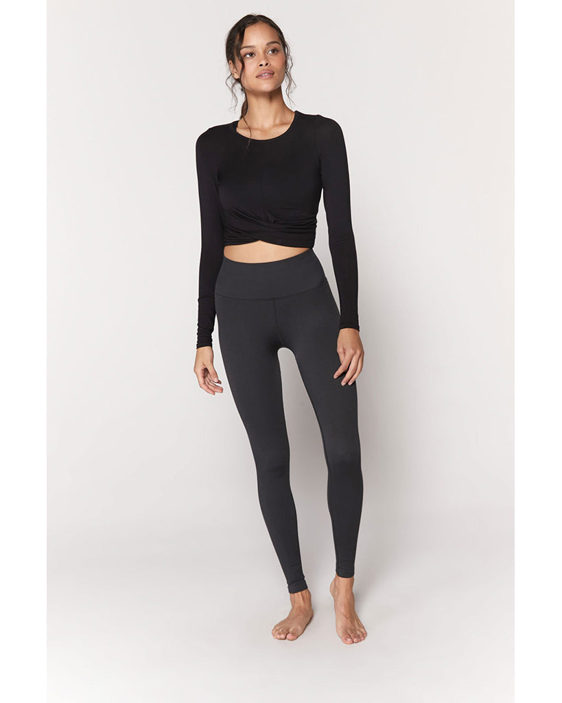 Alo Yoga BUNDLE ! Cover Crop Top Twist Front Long Ribbed Sleeves