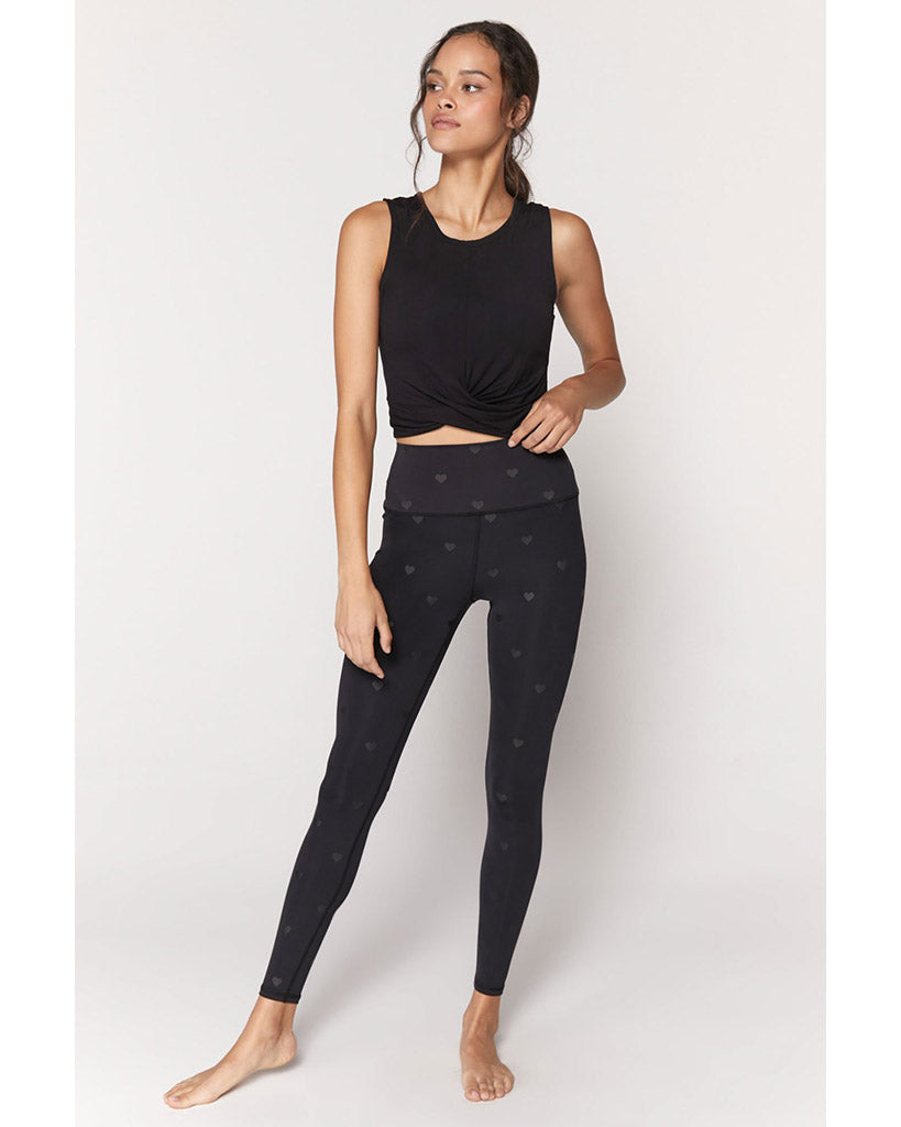 Spiritual Gangster Muse Twist Front Tank Top - SP13611005 - Womens - Black - Activewear - Tops - Dancewear Centre Canada