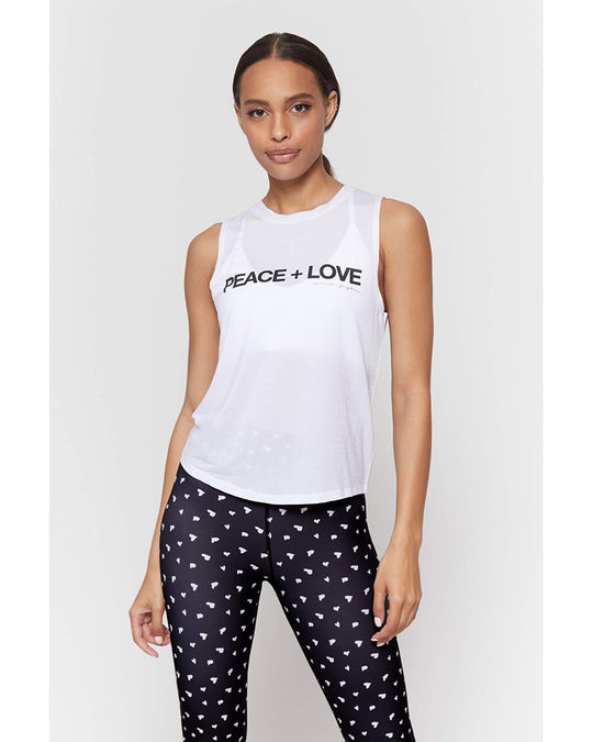 Spiritual Gangster Peace Active Muscle Tank - HO13611002 - Womens - White