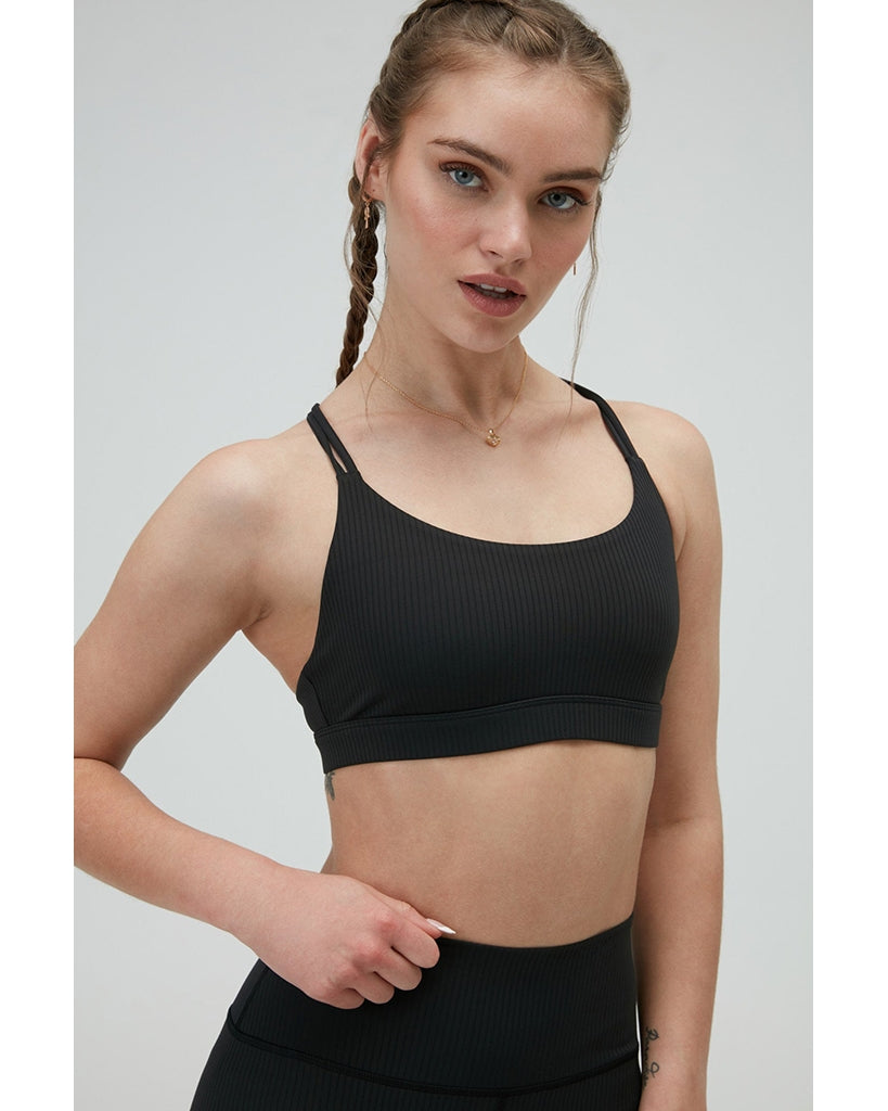 Spiritual Gangster Renew Strappy Rib Bra - FA23676014 - Womens - Black