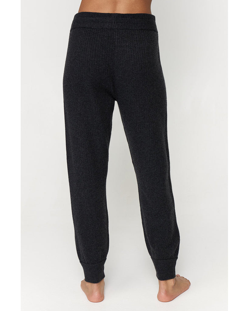 Spiritual Gangster Rib Knit Jogger Sweatpants - FA20409012 - Womens - Vintage Black