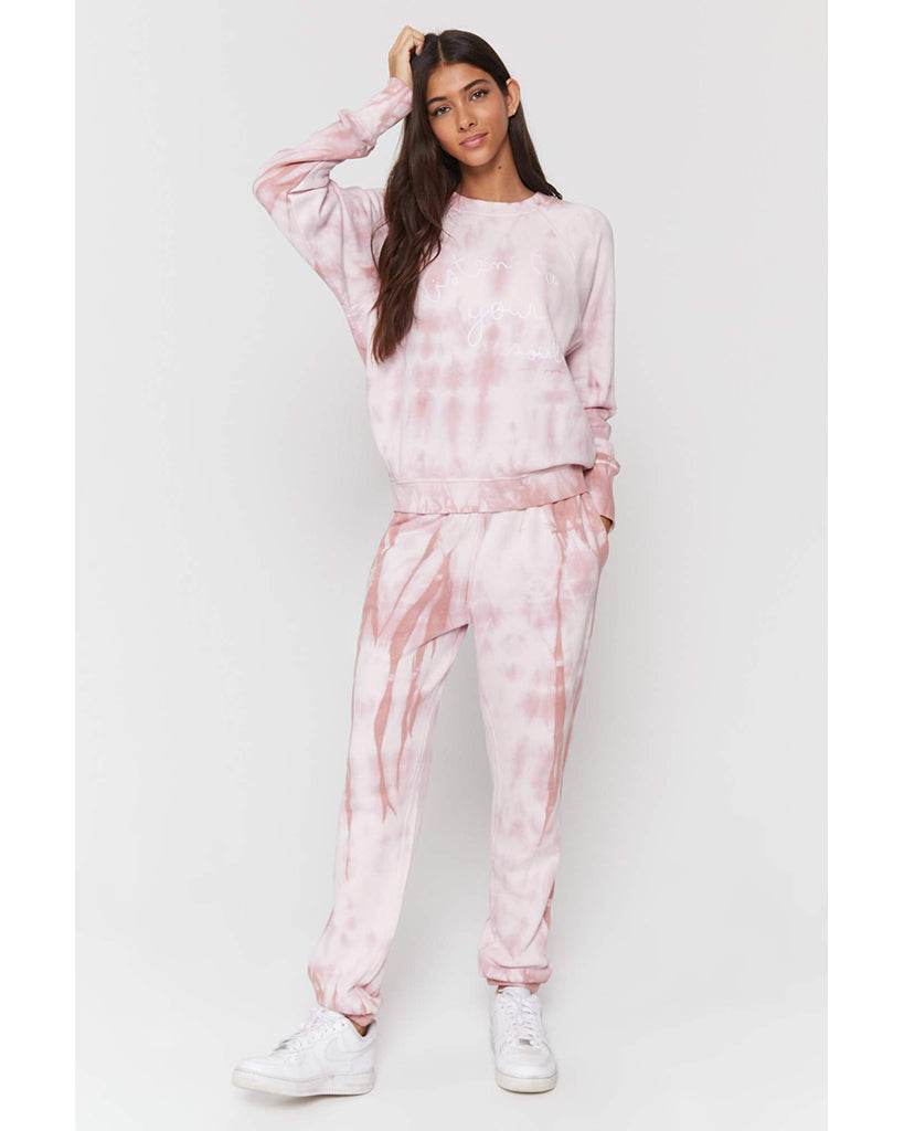 Spiritual Gangster SG Laguna Sweatpants - HO10409002 - Womens - Winter Rose Tie Dye - Activewear - Bottoms - Dancewear Centre Canada