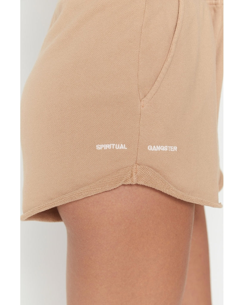 Spiritual Gangster SG Lounge Cotton Shorts - SU20408001 - Womens - Biscotti - Activewear - Bottoms - Dancewear Centre Canada