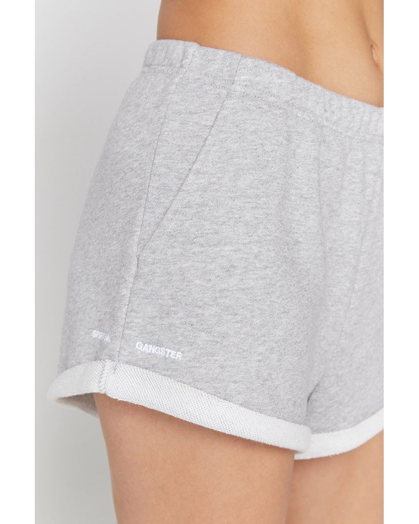 Spiritual Gangster SG Lounge Cotton Shorts - Womens - Heather Grey - Activewear - Bottoms - Dancewear Centre Canada