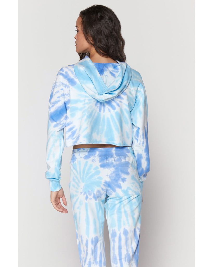 Spiritual Gangster SG Luna Crop Hoodie - SP10417033 - Womens - Aruba Tie Dye - Activewear - Tops - Dancewear Centre Canada