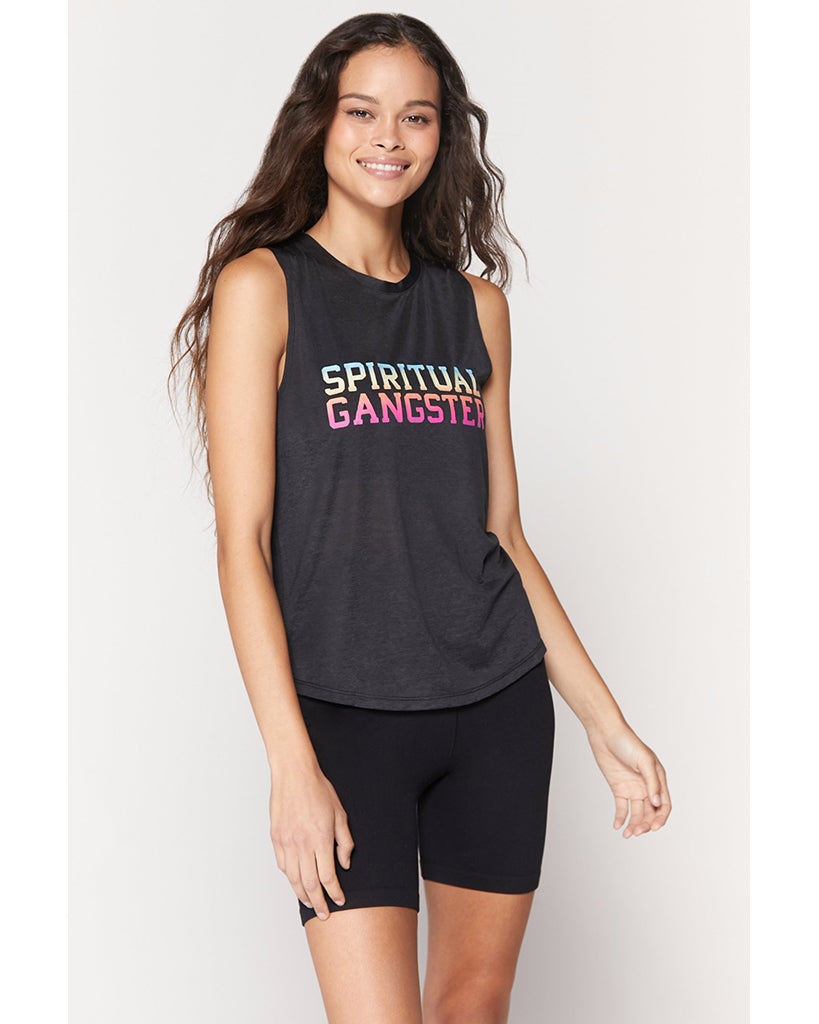 Spiritual Gangster SGV Active Muscle Tank - SP13611014 - Womens - Black - Activewear - Tops - Dancewear Centre Canada