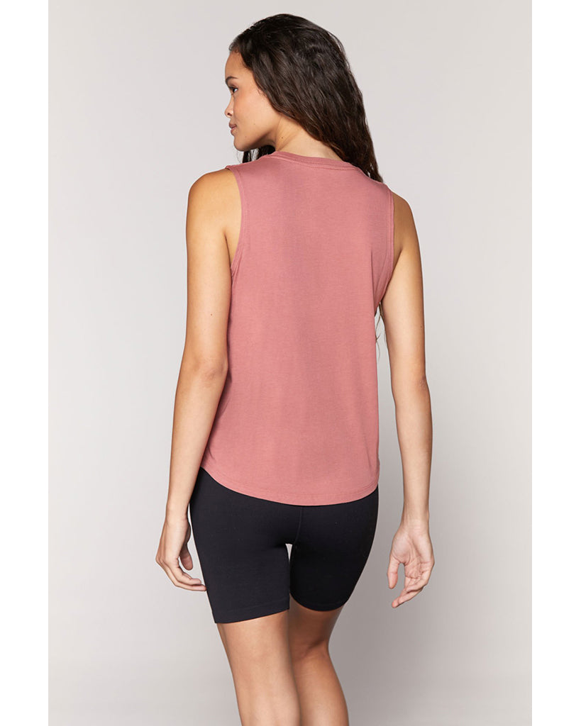 Spiritual Gangster SGV Muscle Tank - SP10411003 - Womens - Dried Rose - Activewear - Tops - Dancewear Centre Canada
