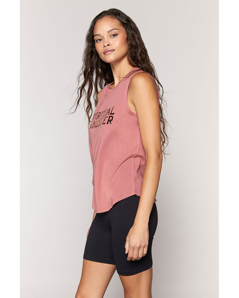 Spiritual Gangster SGV Muscle Tank - SP10411003 - Womens - Dried Rose - Activewear - Tops - Dancewear Centre Canada
