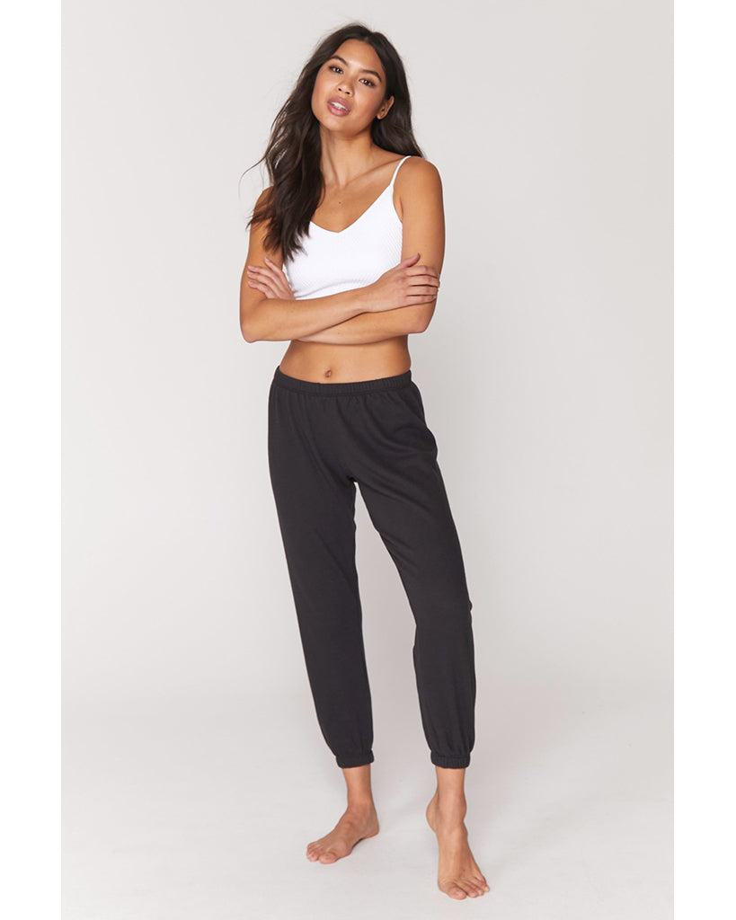 Spiritual Gangster SGV Perfect Sweatpants - CS0409002 - Womens - Vintage Black - Activewear - Bottoms - Dancewear Centre Canada