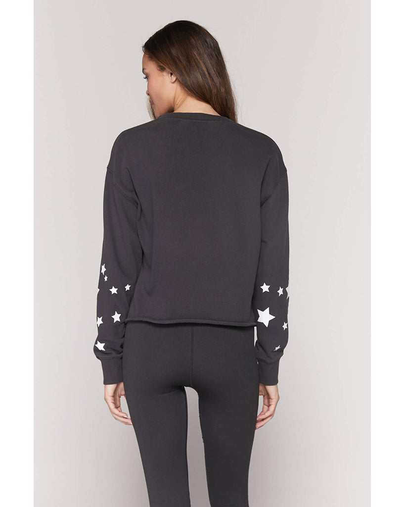 Spiritual Gangster Star Mazzy Pullover Sweatshirt - FA10417005  - Womens -  Vintage Black - Activewear - Tops - Dancewear Centre Canada