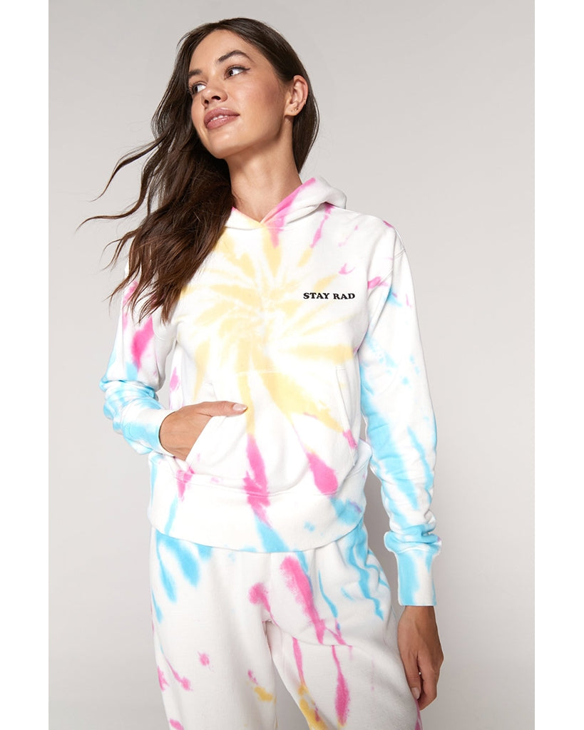 Spiritual Gangster Stay Rad Skye Hoodie - SP10421011 - Womens - Sunburst Tie Dye - Activewear - Tops - Dancewear Centre Canada