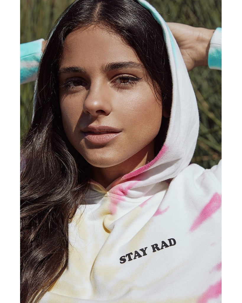 Spiritual Gangster Stay Rad Skye Hoodie - SP10421011 - Womens - Sunburst Tie Dye - Activewear - Tops - Dancewear Centre Canada