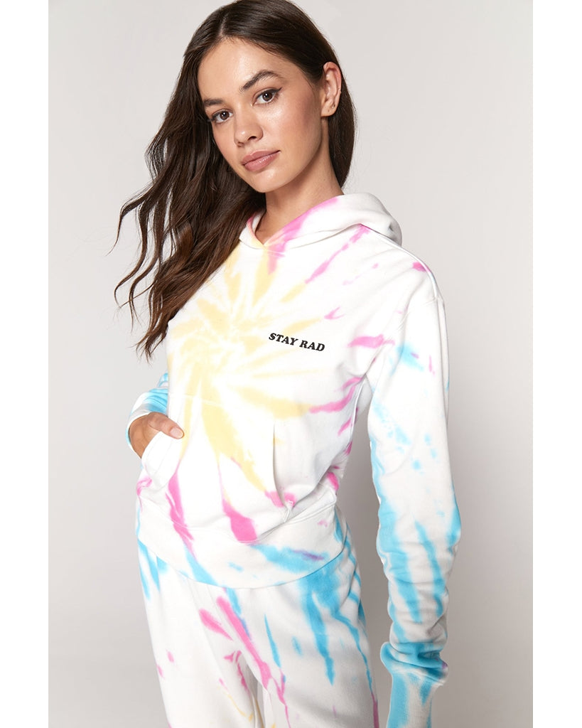 Spiritual Gangster Stay Rad Skye Hoodie - SP10421011 - Womens - Sunburst Tie Dye - Activewear - Tops - Dancewear Centre Canada