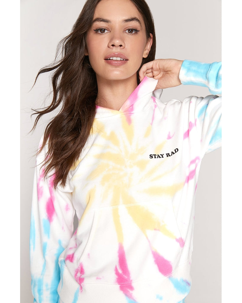 Spiritual Gangster Stay Rad Skye Hoodie - SP10421011 - Womens - Sunburst Tie Dye - Activewear - Tops - Dancewear Centre Canada