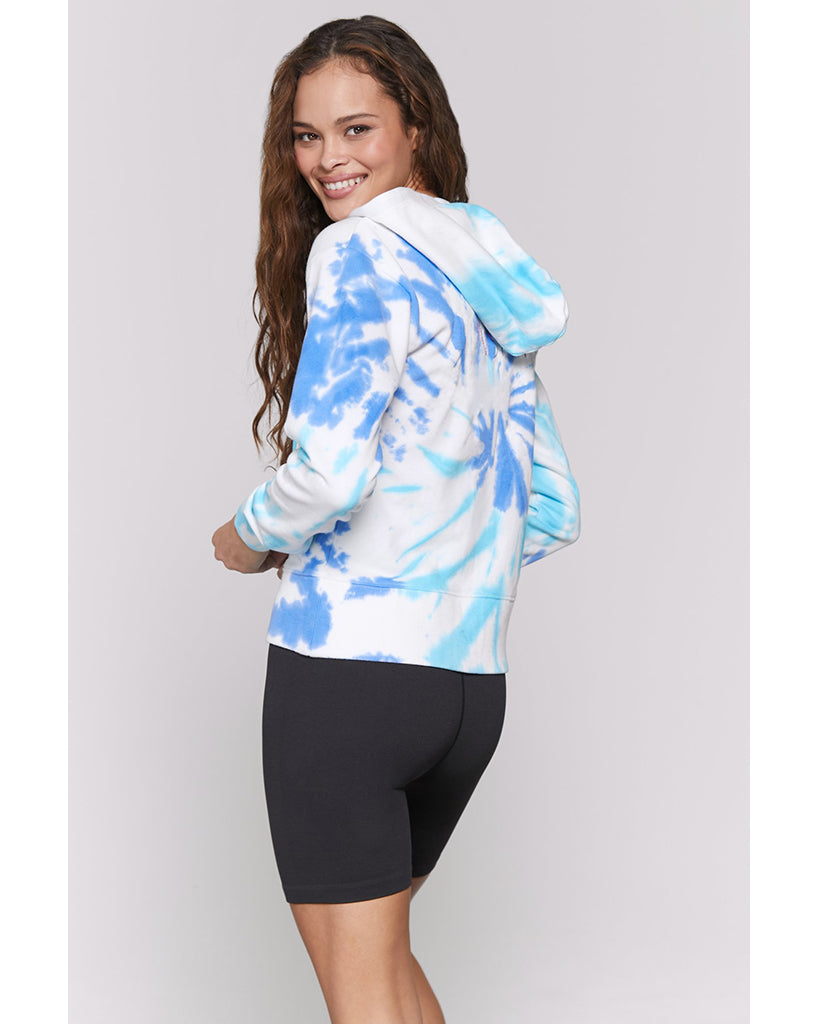 Spiritual Gangster  Sunshine Talullah Zip Hoodie - SP10422010 - Womens - Aruba Tie Dye - Activewear - Tops - Dancewear Centre Canada
