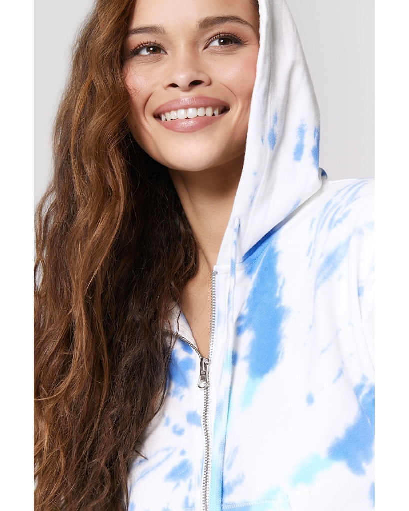Spiritual Gangster  Sunshine Talullah Zip Hoodie - SP10422010 - Womens - Aruba Tie Dye - Activewear - Tops - Dancewear Centre Canada