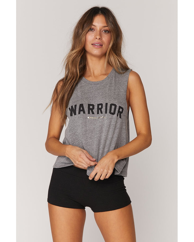 Spiritual Gangster Warrior Crop Tank Top - CS0411006 - Womens - Heather Grey - Activewear - Tops - Dancewear Centre Canada
