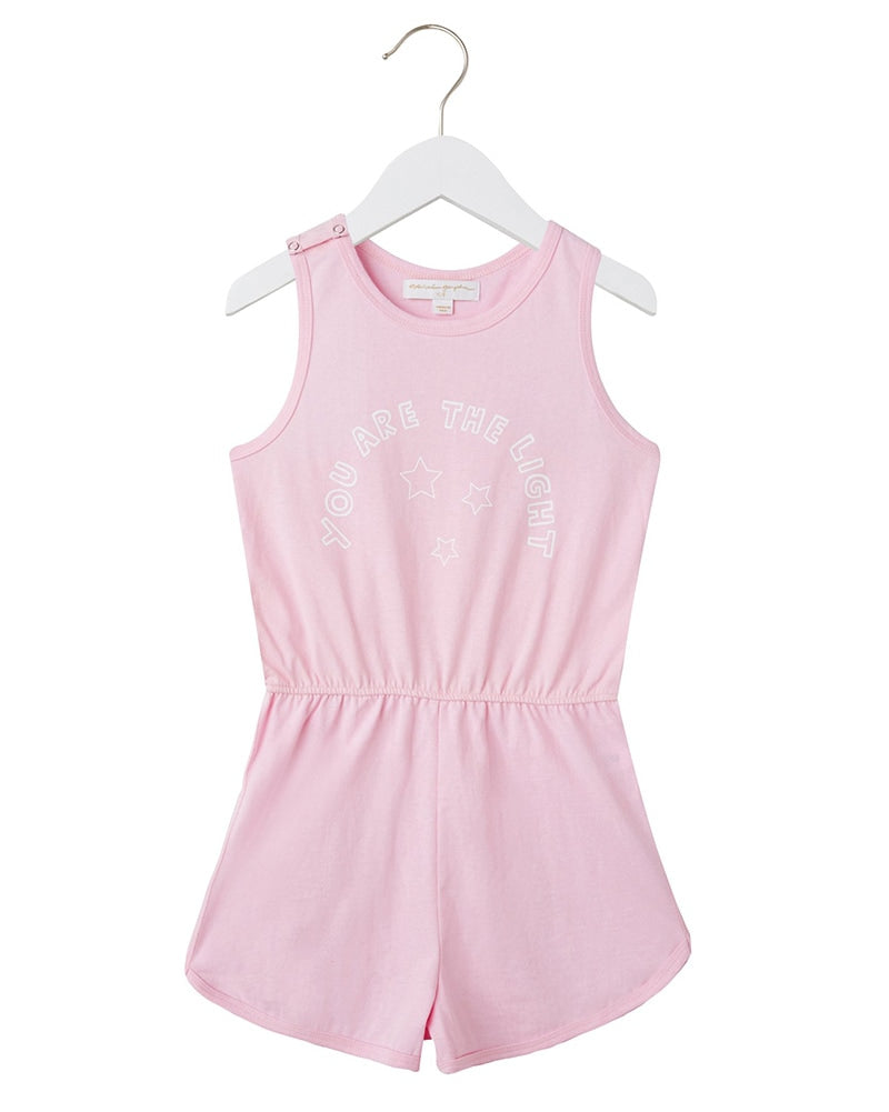 Spiritual Gangster Light Flutter Romper - Girls - Pink Iris - Activewear - Tops - Dancewear Centre Canada