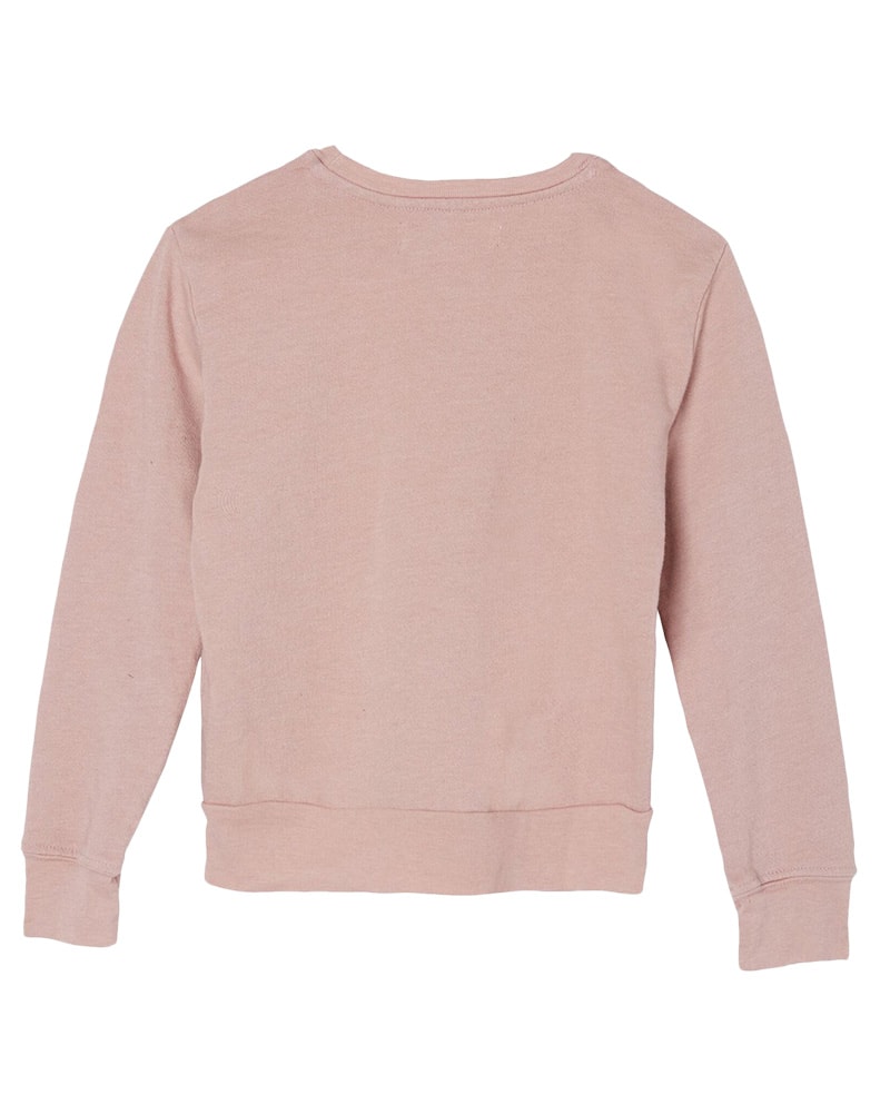 Spiritual Gangster Peace Seeker Crewneck Sweater - Girls - Pink Shell - Activewear - Tops - Dancewear Centre Canada