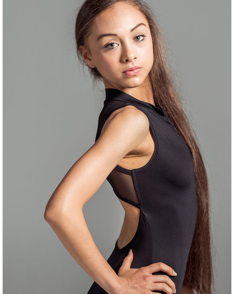 Suffolk Zip Front Mesh Back Sleeveless Leotard - 2138A Womens - Dancewear - Bodysuits &amp; Leotards - Dancewear Centre Canada