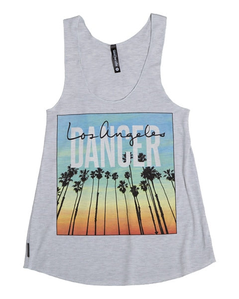 Sugar and Bruno LA Dancer Racerback Tank Top - D8416 Womens - Light Grey - Dancewear - Tops - Dancewear Centre Canada