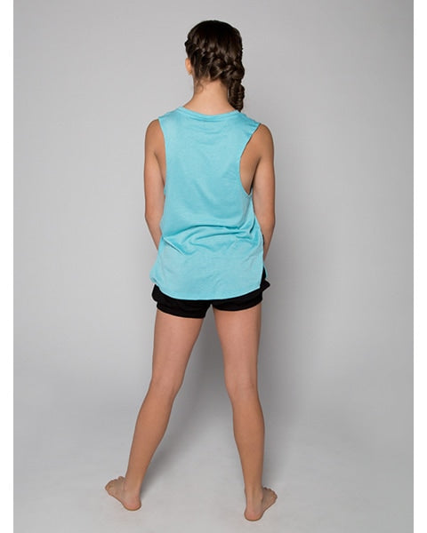 Sugar and Bruno NYC Dancer Metro Tank Top - D8477 Womens - Aqua - Dancewear - Tops - Dancewear Centre Canada