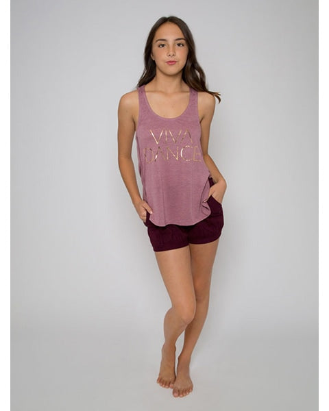 Sugar and Bruno Viva Petal Racerback Tank Top - D8599 Womens - Light Heather Purple - Dancewear - Tops - Dancewear Centre Canada