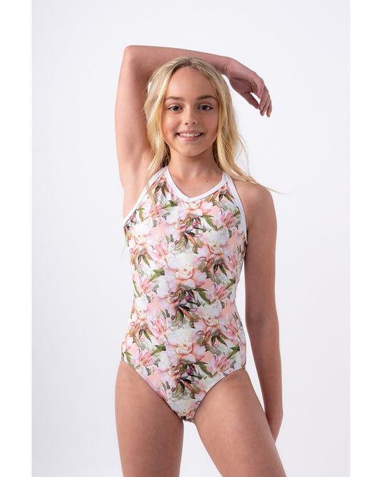 Sylvia P Desert Flower Sleeveless  Leotard - Girls