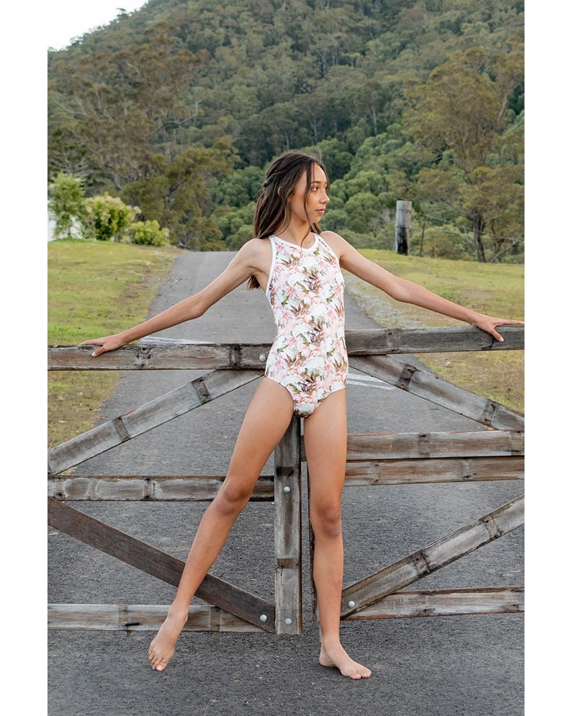 Sylvia P Desert Flower Sleeveless  Leotard - Girls - Dancewear - Bodysuits &amp; Leotards - Dancewear Centre Canada
