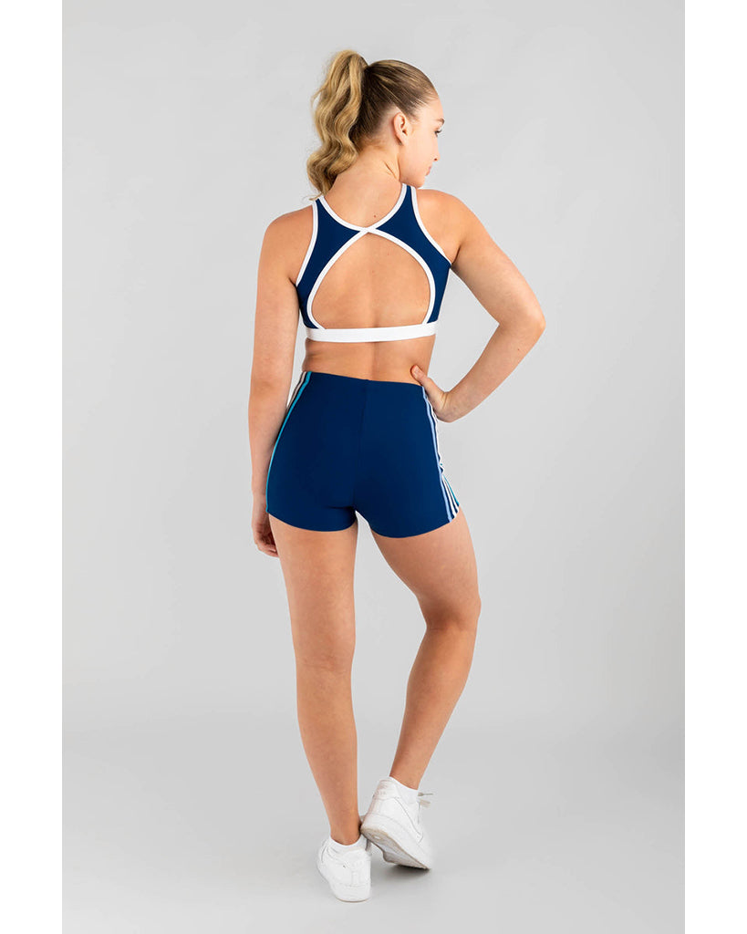 Sylvia P Dual Duty Crop Top - Girls - Navy / White