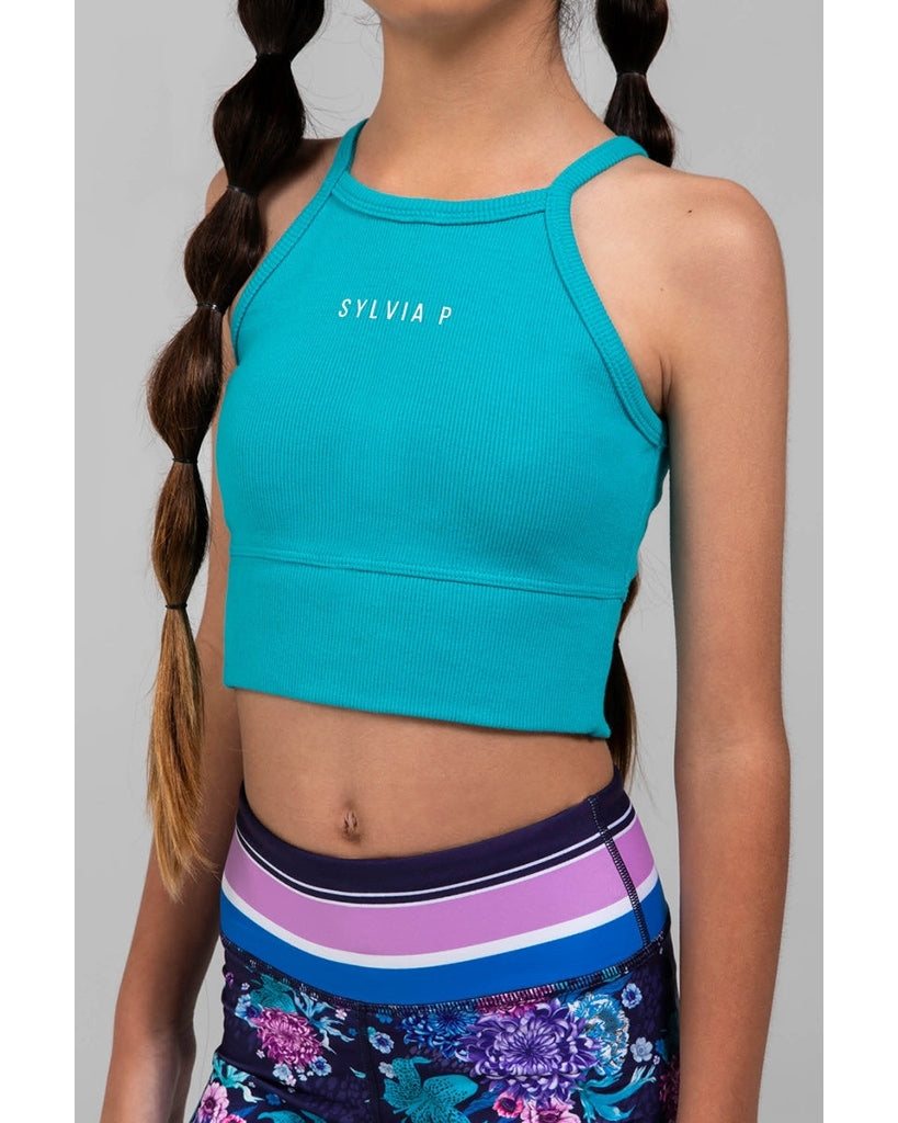 Sylvia P Free Form Cropped Singlet - Girls - Cornflower