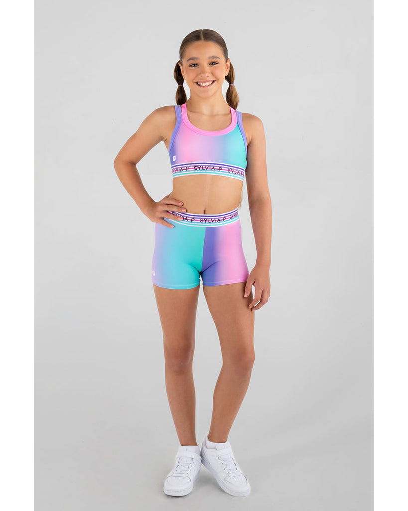 Sylvia P Happy Days Shorts - Girls - Rainbow Ombre