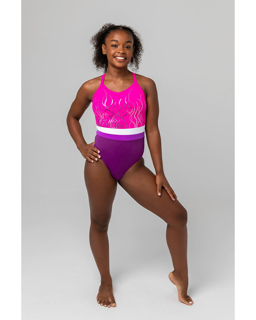 Sylvia P New Formation Gymnastic Leotard - Girls