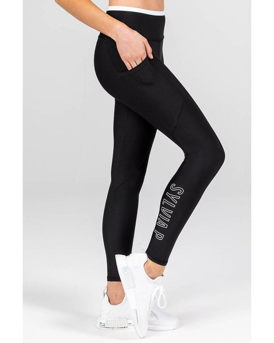 Sylvia P On-the-Go Full Length Legging with Pocket - Girls - Black