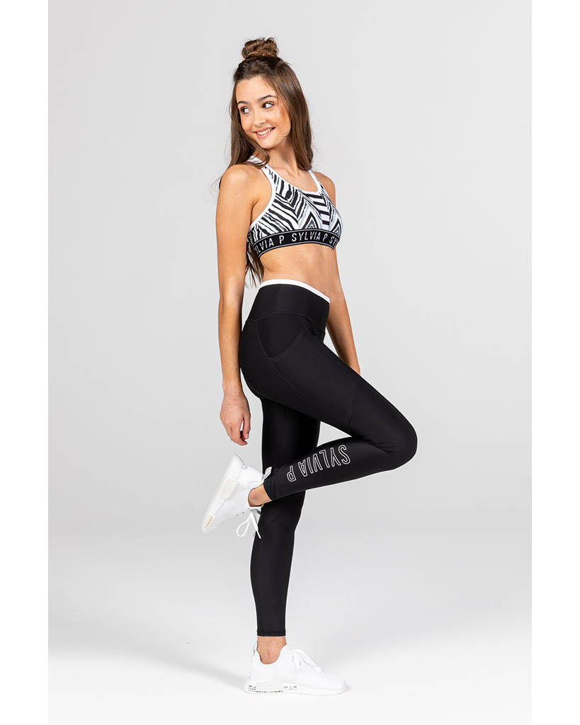 Sylvia P On-the-Go Full Length Legging with Pocket - Girls - Black - Dancewear - Bottoms - Dancewear Centre Canada