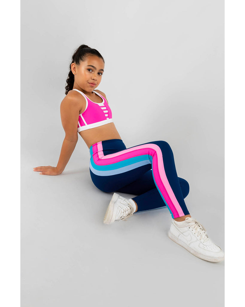 Sylvia P Shae Crop Top - Girls - Neon Pink / White