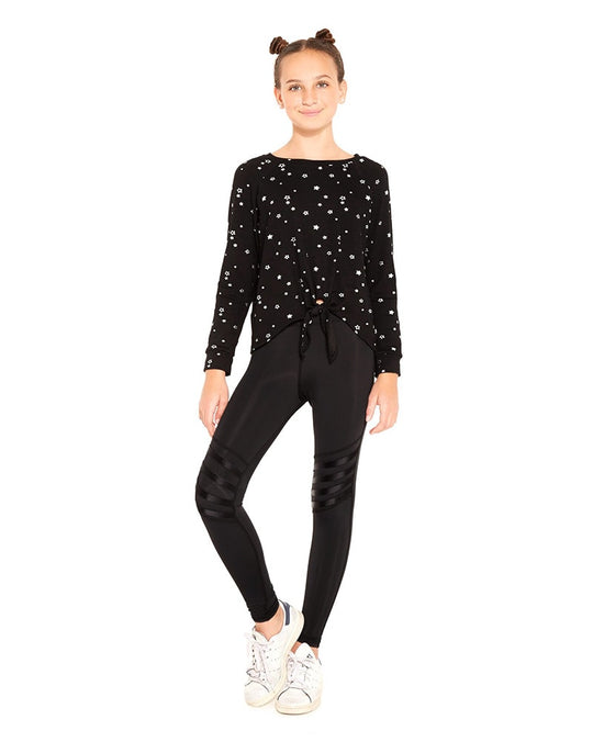 Terez Moto Stitch Legging - 1135 Girls - Black