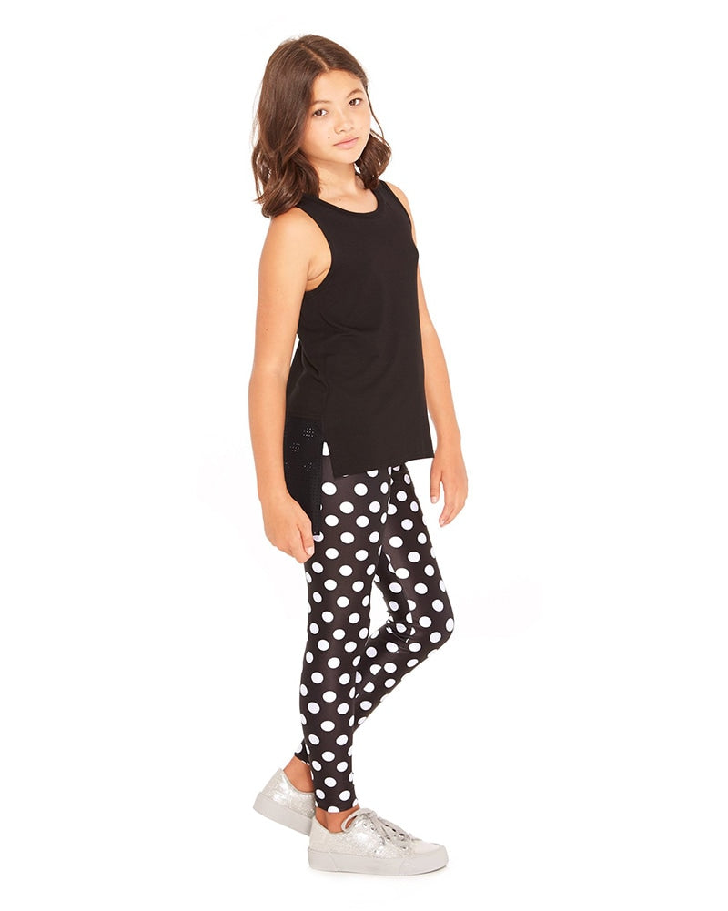 Terez Legging - 4-01 Girls - Let&#39;s Polka Print - Activewear - Bottoms - Dancewear Centre Canada