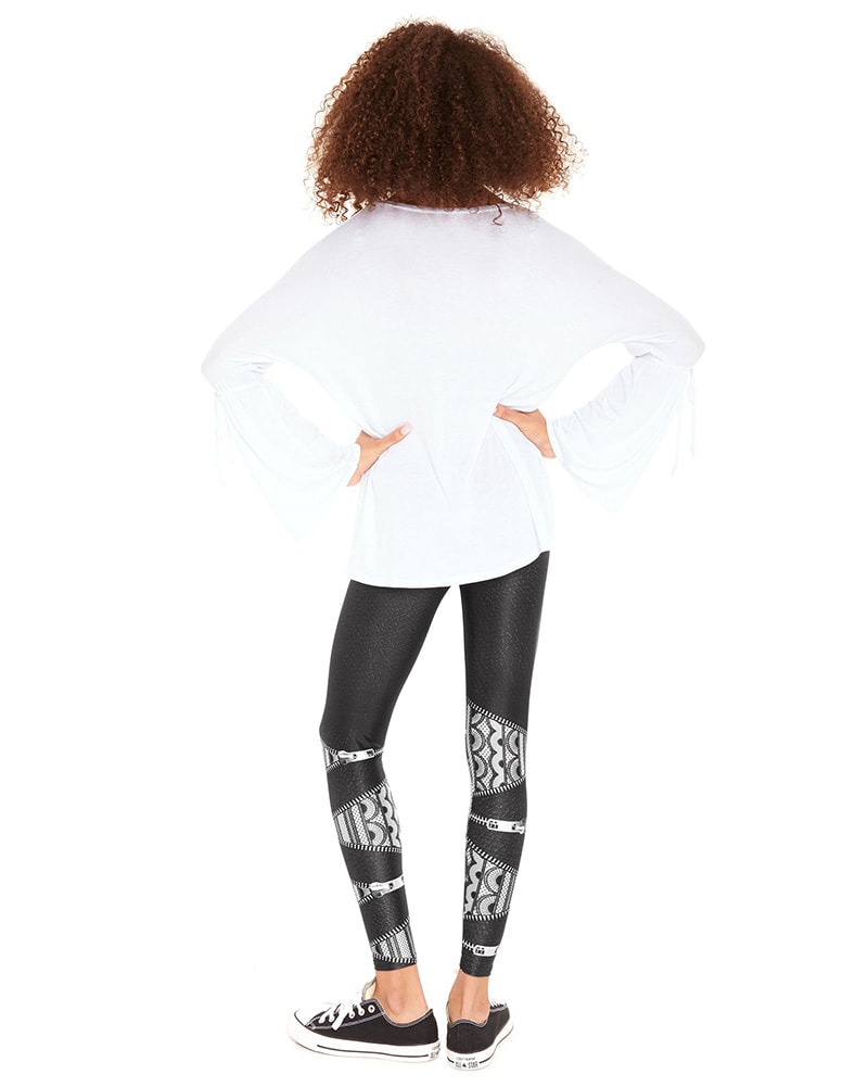 Terez Legging 7875 Girls Lacey Zips Print