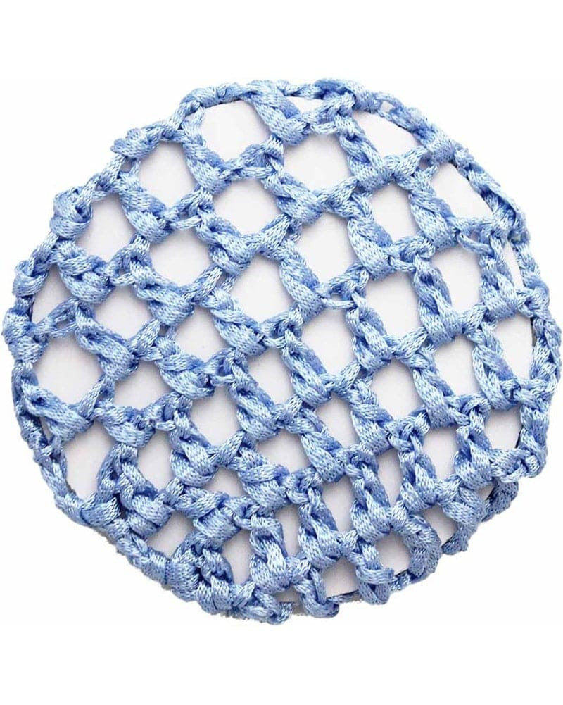 Tiaras + Tendus Crocheted Snood Ballet Bun Cover Accessories - Hair Care Tiaras and Tendus Light Blue   Dancewear Centre Canada