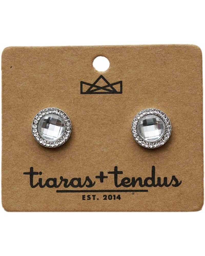 Tiaras + Tendus 12mm Dance Competition Round Stud Rhinestone Earrings - Accessories - Jewelry - Dancewear Centre Canada