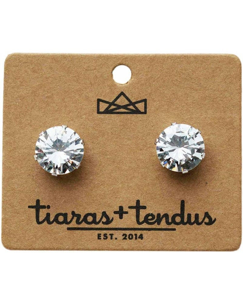 Tiaras + Tendus 12mm Dance Competition Stud Rhinestone Earrings - Accessories - Jewelry - Dancewear Centre Canada