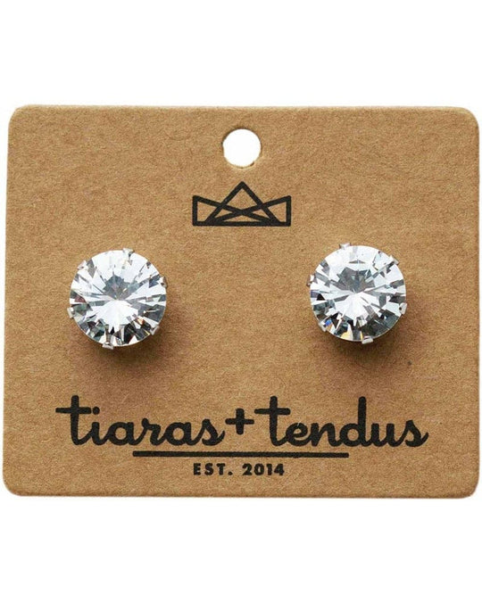 Tiaras + Tendus 12mm Dance Competition Stud Rhinestone Earrings