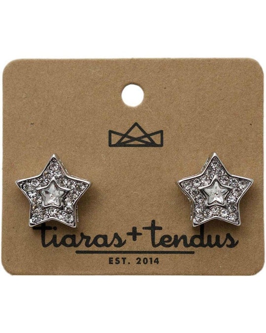 Tiaras + Tendus 17mm Dance Competition Star Stud Rhinestone Earrings