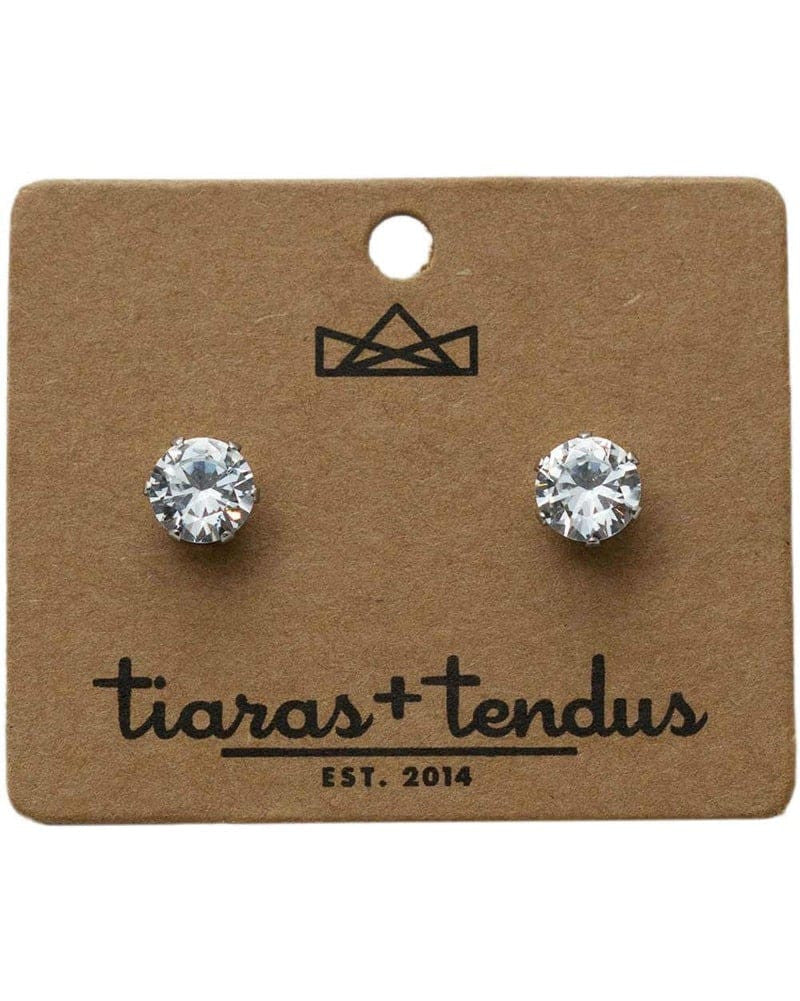 Tiaras + Tendus 8mm Dance Competition Stud Rhinestone Earrings - Accessories - Jewelry - Dancewear Centre Canada
