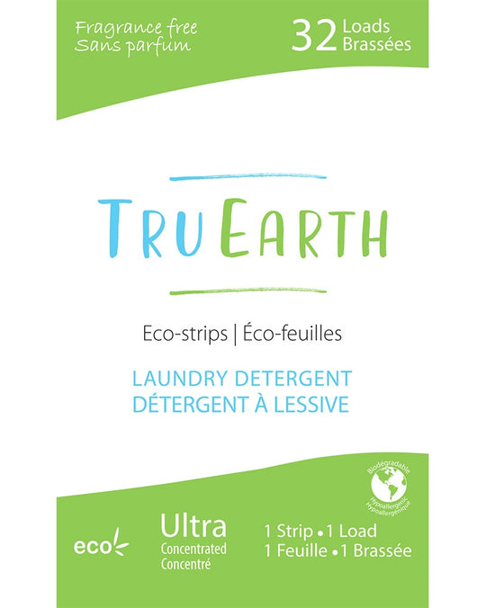 Tru Earth Laundry Strip Detergent 32 Loads - Fragrance Free