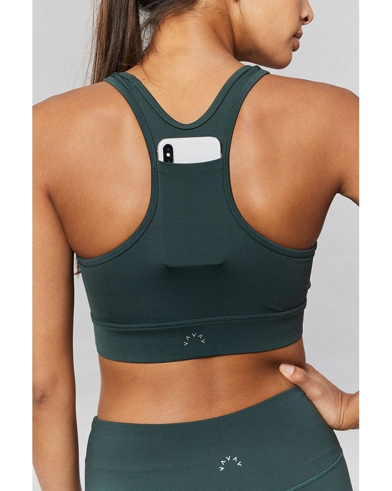 Varley Berkeley Bra - Womens - Darker Spruce Green - Activewear - Tops - Dancewear Centre Canada