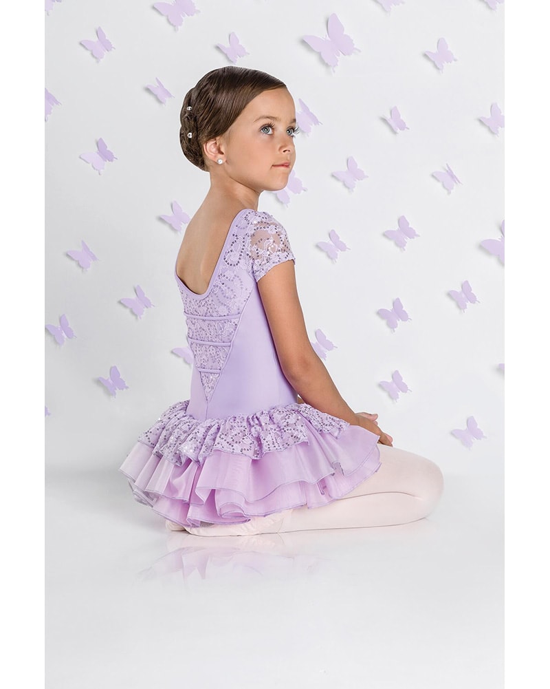 Wear Moi Bonheur Soft Sequin Mesh Short Sleeve Ballet Dress - Girls - Dancewear - Dresses - Dancewear Centre Canada