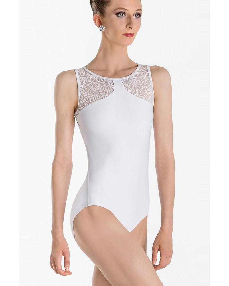 Wear Moi Noelie Burnout Tulle Insert Keyhole Back Tank Leotard - Womens - Dancewear - Bodysuits &amp; Leotards - Dancewear Centre Canada